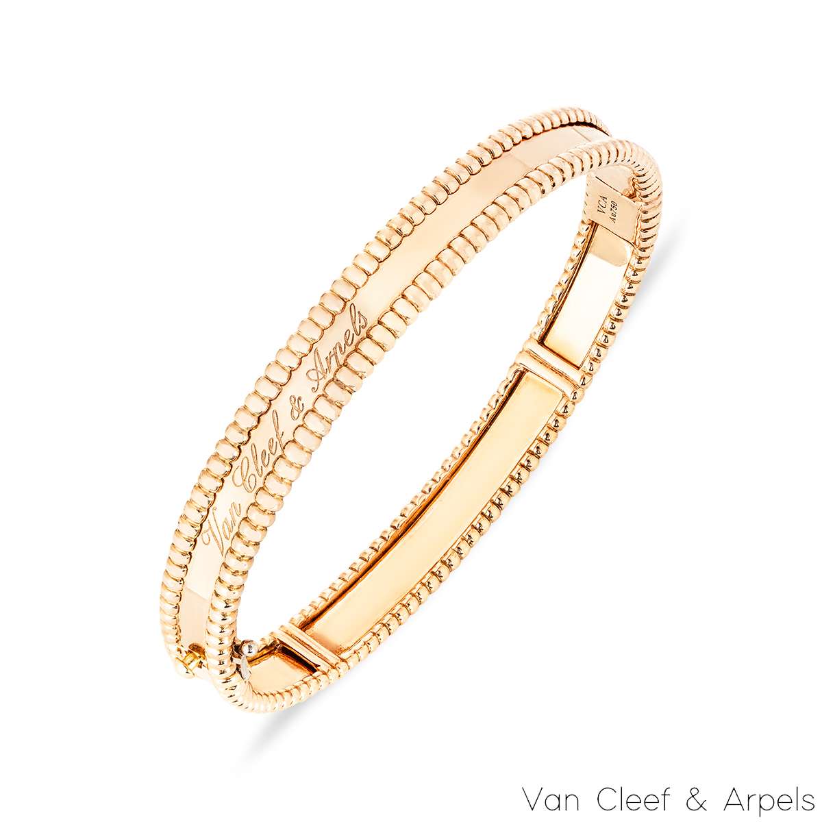 Van Cleef & Arpels Rose Gold Perl�e Signature Medium Bracelet VCARN5AZ00